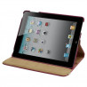 Housse coque etui de luxe pour Apple iPad 2 / 3 avec sytème de rotation à 360 degrès couleur rose + Film de protection écran
