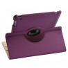 Housse coque etui de luxe pour Ipad 2 avec sytème de rotation à 360 degrès couleur violet + Film de protection écran