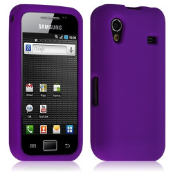Housse coque silicone translucide Samsung Galaxy Ace S5830 couleur violet