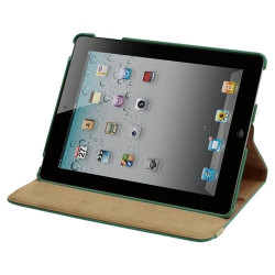 Housse coque etui de luxe pour Ipad 2 avec sytème de rotation à 360 degrès couleur bleu + Film de protection écran