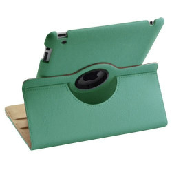 Housse coque etui de luxe pour Ipad 2 avec sytème de rotation à 360 degrès couleur bleu + Film de protection écran