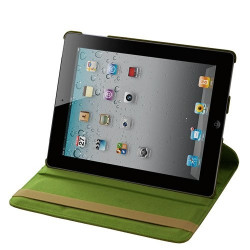 Etui pour Apple Ipad 2 avec mode support style croco couleur vert