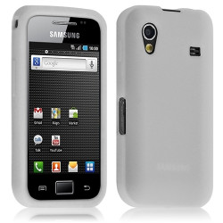 Housse coque silicone translucide Samsung Galaxy Ace S5830 couleur blanc