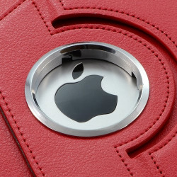 Housse coque étui pour Apple Ipad 2 de luxe avec sytème de rotation à 360 degrès couleur rouge