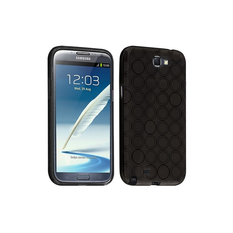 Housse étui coque Hydrogel transparent pour Samsung Galaxy Note 2 couleur Noir