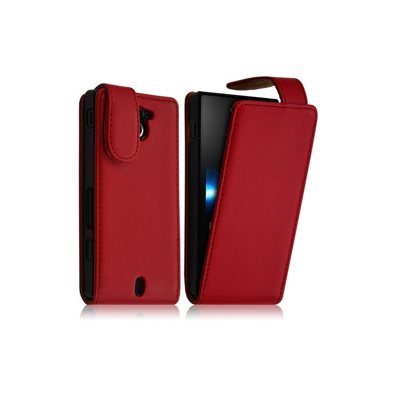 Housse coque étui pour Sony Xperia Sola couleur Rouge