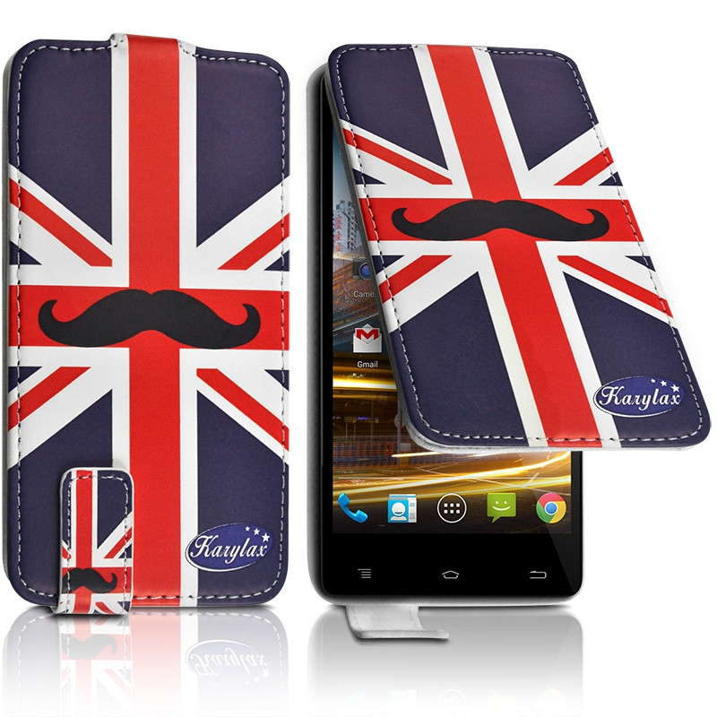 Etui Clapet avec motif KJ22 Universel M pour Wiko Tommy 2