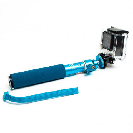 Perche Selfie Extensible Couleur Bleu pour Caméra Sportive (Go Pro) ou APN