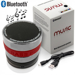 Mini Enceinte Bluetooth Speaker MP3 rouge Smartphone Tablette Wiko, Archos, Yezz, Samsung, Apple, Kazam, HTC