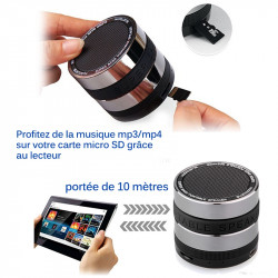 Mini Enceinte Bluetooth Speaker MP3 rouge Smartphone Tablette Wiko, Archos, Yezz, Samsung, Apple, Kazam, HTC