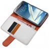 Housse Coque Etui Portefeuille pour Samsung Galaxy Note 2 couleur BLANC
