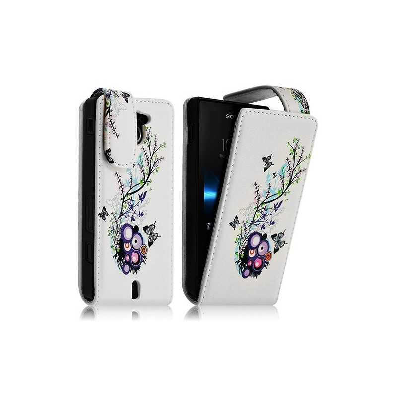 Housse Coque Etui pour Sony Xperia Sola avec motif HF01