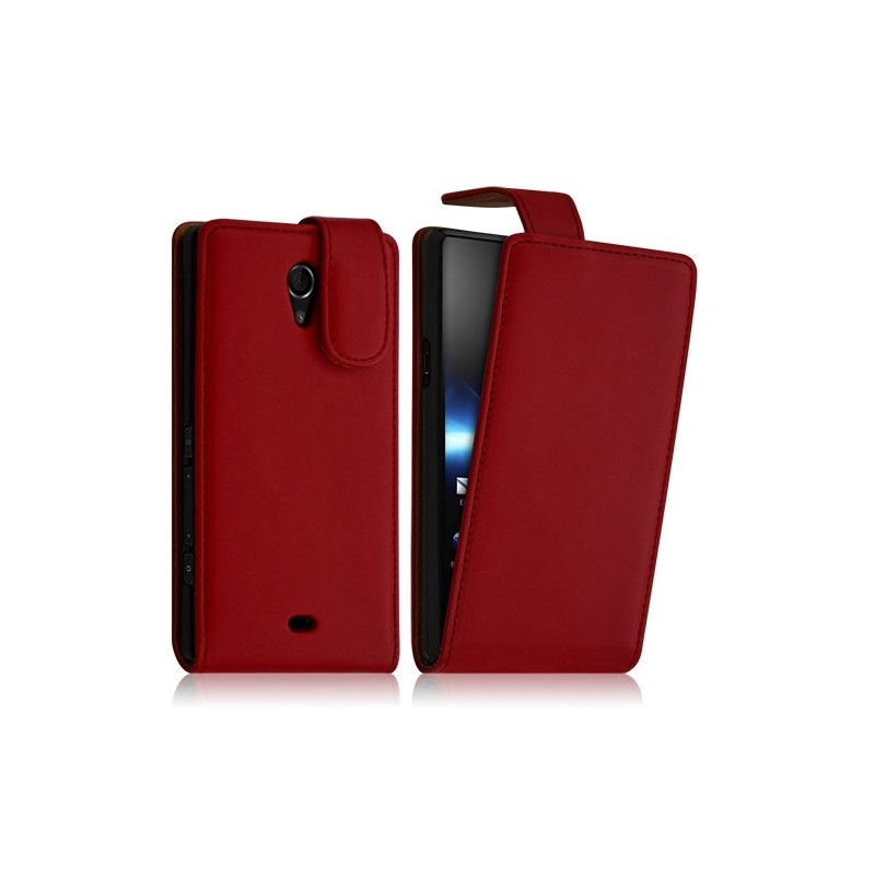 Housse coque étui pour Sony Xperia T couleur Rouge