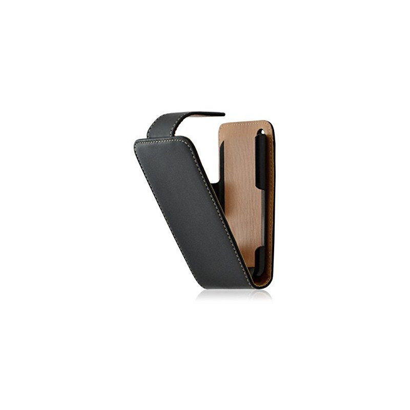 Housse coque étui gaufré pour Apple iphone 3G / 3GS couleur noir + Film protecteur