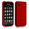 Coque gel pour Samsung Galaxy SCL i9003 motif couleur rouge transparent