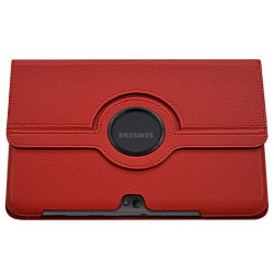 Housse coque étui luxe Samsung Galaxy Note10.1 N8000 avec rotation à 360 degrés couleur Rouge