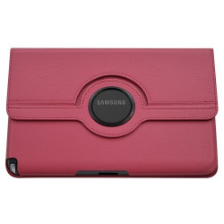 Housse coque étui luxe Samsung Galaxy Note10.1 N8000 avec rotation à 360 degrés couleur Rose