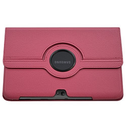 Housse coque étui luxe Samsung Galaxy Note10.1 N8000 avec rotation à 360 degrés couleur Rose