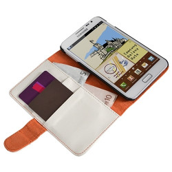 Housse Coque Etui Portefeuille pour Samsung Galaxy Note Avec Motif LM01