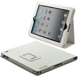 Housse coque etui pour Apple Ipad de luxe avec couvercle intelligent couleur blanc