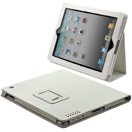 Housse coque etui pour Apple Ipad de luxe avec couvercle intelligent couleur blanc