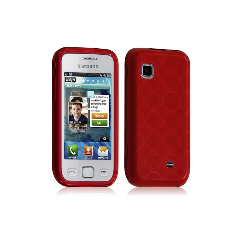 Housse coque Etui pour Samsung Wave 575 Hydrogel Couleur Rouge
