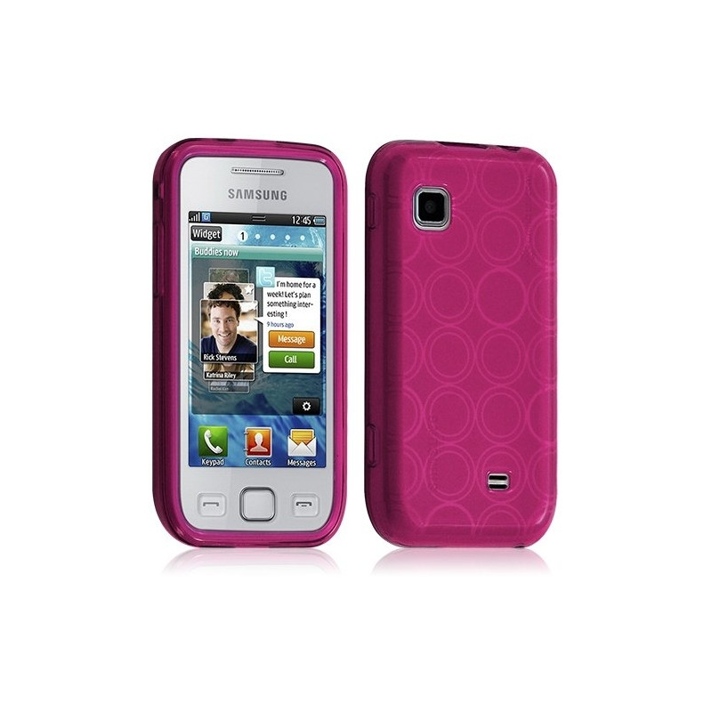 Housse coque Etui pour Samsung Wave 575 Hydrogel Couleur Rose Fushia