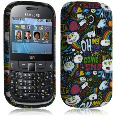 Housse coque etui gel pour Samsung Chat 335 S3350 avec motif LM18