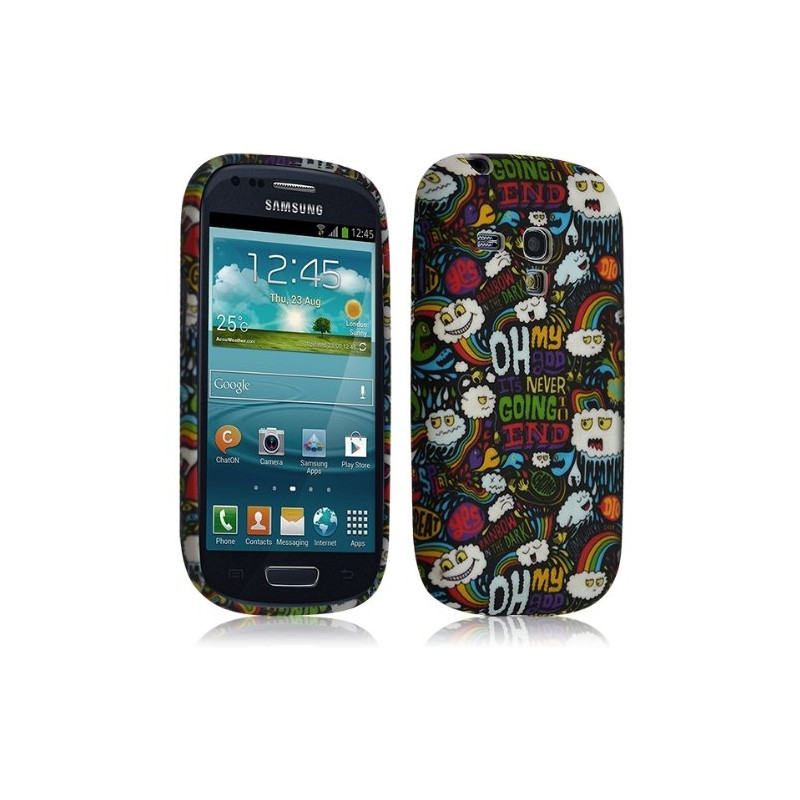 Housse coque étui gel pour Samsung Galaxy S3 MINI motif LM18