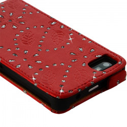 Housse Coque Etui Pour BlackBerry Z10 Style Diamant Couleur Rouge