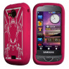 Housse coque en silicone rose fuchsia motif tête de mort pour Samsung Player 5 S5560 + film protecteur d'écran