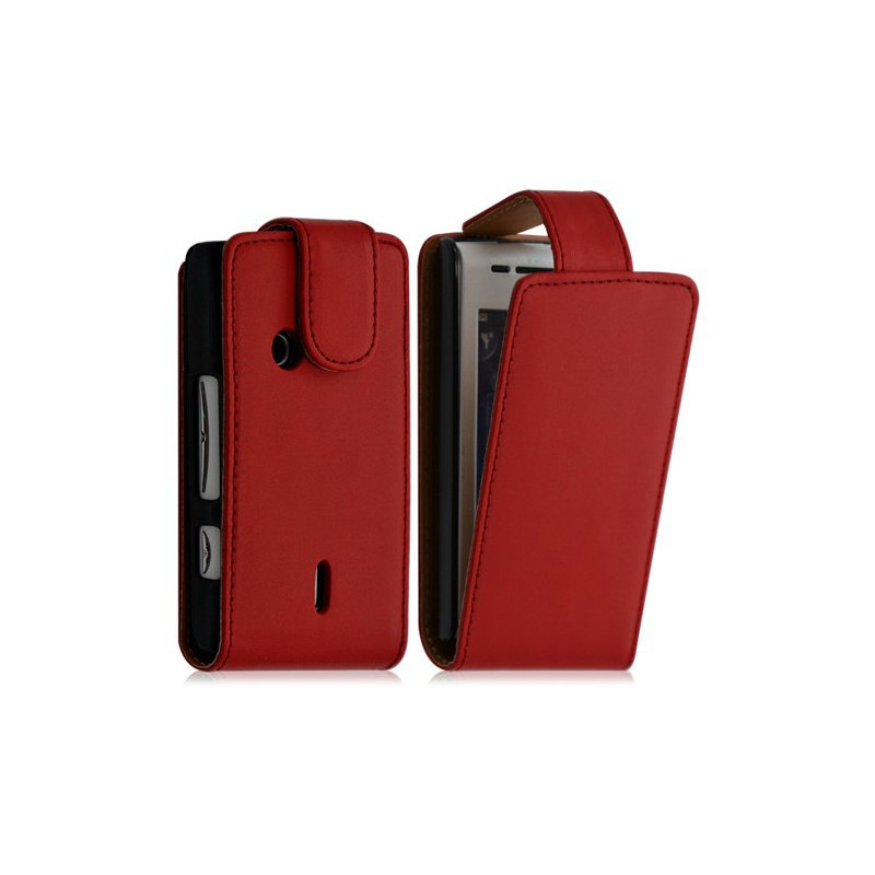 Housse Coque Etui pour Sony Ericsson Xperia X8 Couleur Rouge