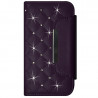 Housse Coque Etui Portefeuille Universel Style Diamant pour Archos 50 Helium 4G Couleur Noir