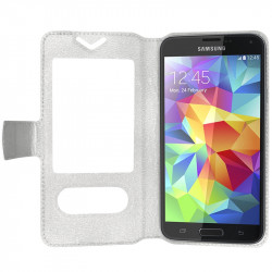 Housse Etui S-View Universel XL Couleur Blanc pour Smartphone