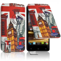 Etui Clapet avec motif ZA03 Universel L pour Uhans Note 4