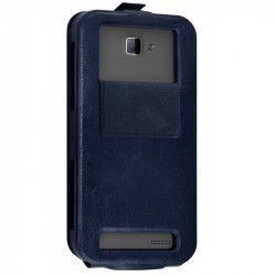 Etui Coque Silicone S-View bleu Universel XL pour Alcatel A7