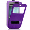 Etui Coque Silicone S-View violet Universel XL pour Logicom M Bot 551