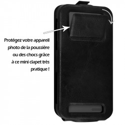 Etui Coque Silicone S-View noir Universel XL pour Logicom M Bot 551