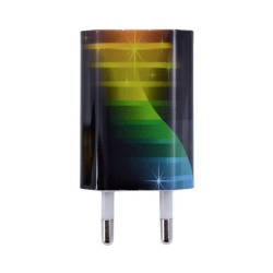 Chargeur auto secteur usb motif CV06 pour Wiko View Prime