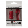 Chargeur 2 en1 Secteur Usb Data rouge pour Logicom L-ite 506R HD