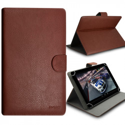 Housse Etui Universel M Support marron pour Logicom L-ement TAB 744P 7 Pouces