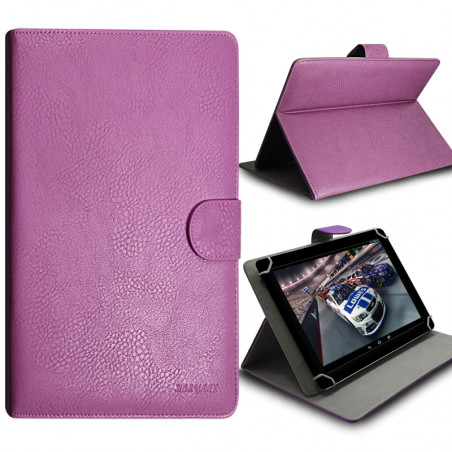 Housse Etui Universel M Support violet pour Logicom L-ement TAB 744P 7 Pouces