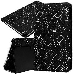 Housse Etui Universel Style Diamant Couleur Noir pour Tablette Apple iPad Air 9,7"
