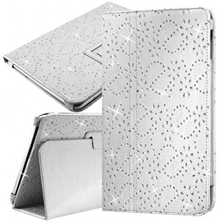 Etui Universel M Diamant Couleur Blanc pour Archos 97C Platinum 9.7"