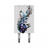 Chargeur maison + allume cigare USB + câble data pour Wiko Cink Peax avec motif HF01