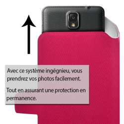 Housse Etui Porte-Carte Support Universel S Couleur Rose Fushia pour Archos 45b Helium 4G