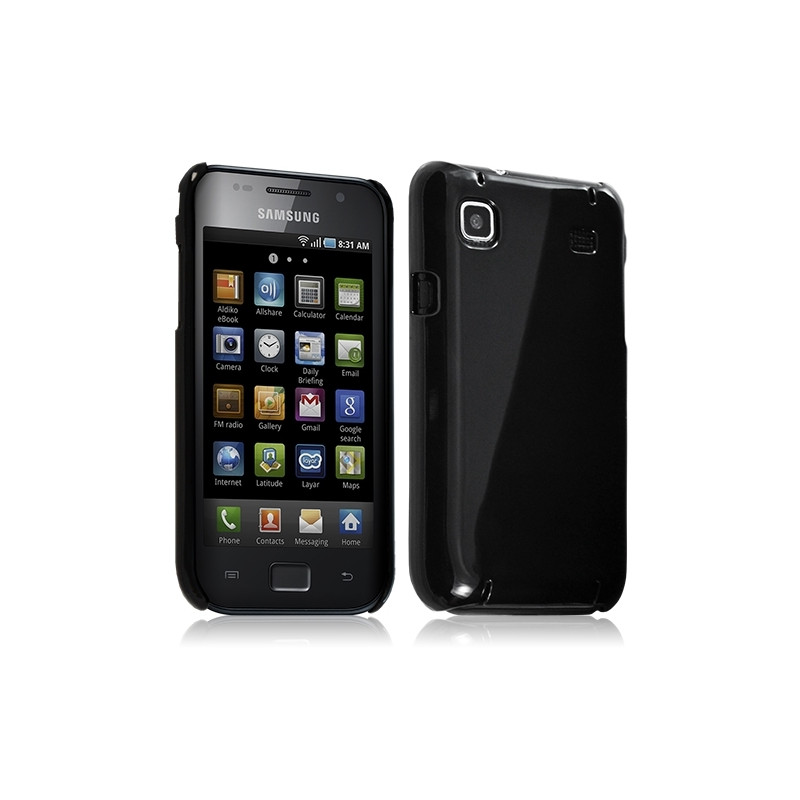 Housse étui coque rigide brillante pour Samsung Galaxy S i9000 couleur Noir