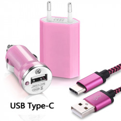 Chargeur Secteur Allume-Cigare Voiture Câble USB Type C pour Asus Zenfone 3
