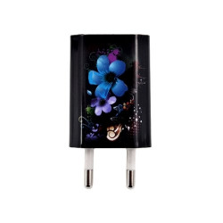 Chargeur maison + allume cigare USB + câble data pour Wiko Cink Five avec motif HF16
