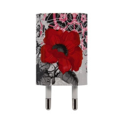 Chargeur maison + allume cigare USB + câble data pour Wiko Iggy avec motif CV01